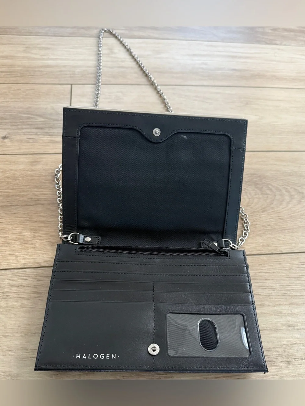 Halogen Black Wallet on Chain Clutch Crossbody – New Without Tags